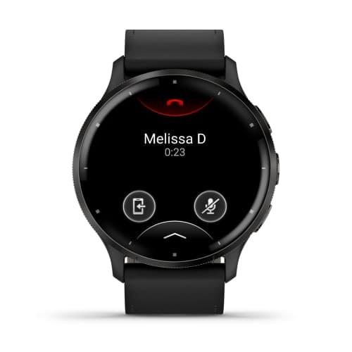 Смарт-часы Garmin Venu 3 - 45 mm, Черный, серый безель, серый кожаный ремешок 2