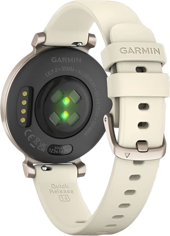 Смарт-часы Garmin Lily 2 - 35 mm, безель цвета кремовое золото, силиконовый ремешок цвета кокоса 6