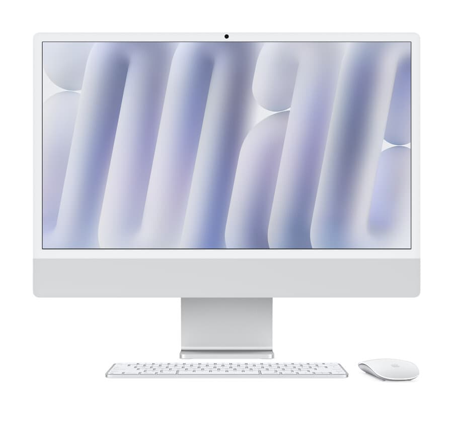 Моноблок Apple iMac 24 (2024) M4 16/256 ГБ Серебристый (MWUC3) 8C CPU / 8C GPU