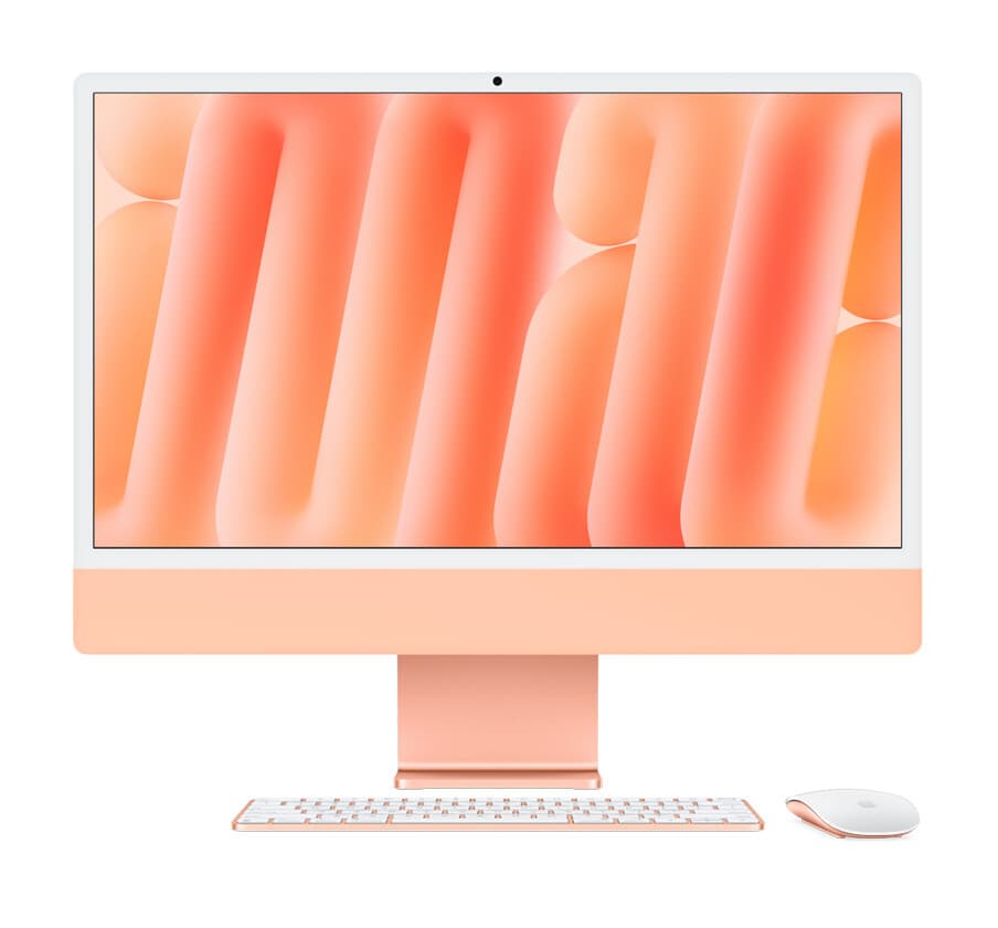 Моноблок Apple iMac 24 (2024) M4 16/256 ГБ Оранжевый (MWV83) 10C CPU / 10C GPU