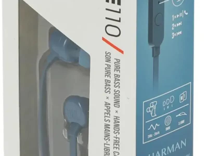 Наушники JBL Tune 110, 3.5 мм, внутриканальные, цвет Синий 6