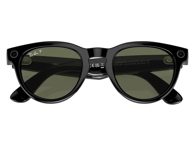Умные очки Ray-Ban Meta Headliner RW4009 (Глянцевая чёрная оправа, линзы поляризованные зелёные), размер M 5