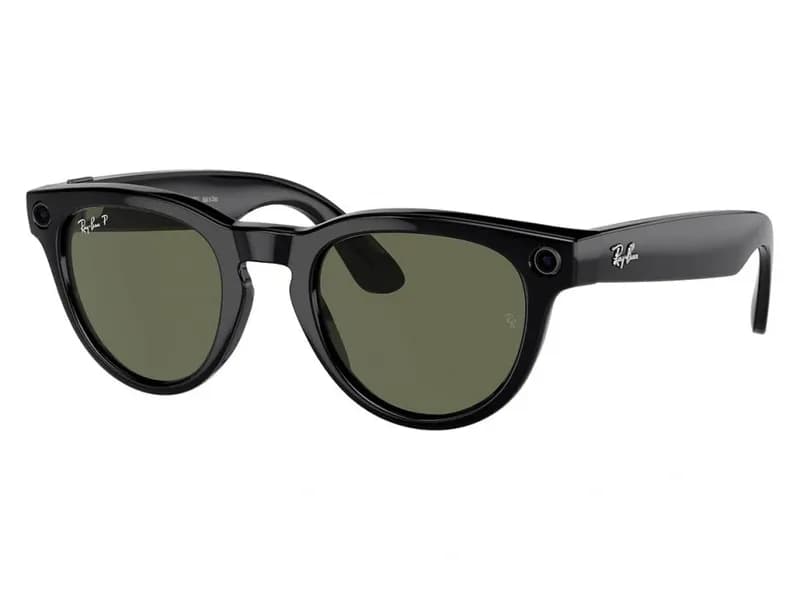 Умные очки Ray-Ban Meta Headliner RW4009 (Глянцевая чёрная оправа, линзы поляризованные зелёные), размер M 2