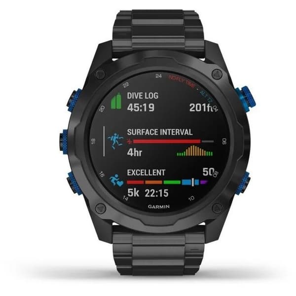 Смарт-часы Garmin Descent Mk2i - 52 mm, Титановый с DLC-покрытием и черным титановым ремешком + Датчик Descent T1 7