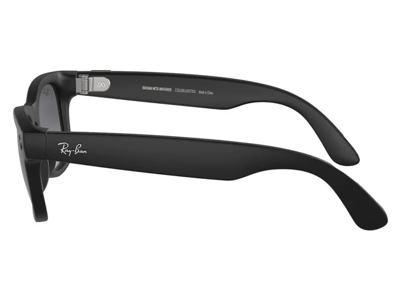 Умные очки Ray-Ban Meta Wayfarer RW4008 (Матовая чёрная оправа, линзы поляризованные графитовый градиент), размер L 3