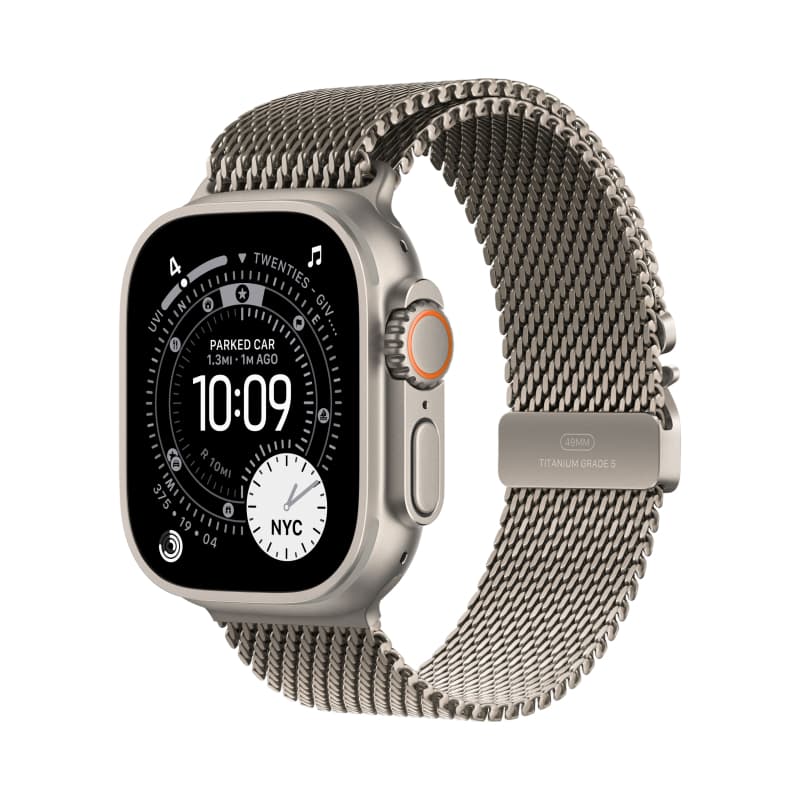 Умные часы Apple Watch Ultra 3 49 мм Natural Titanium Milanese Loop Титановый 2