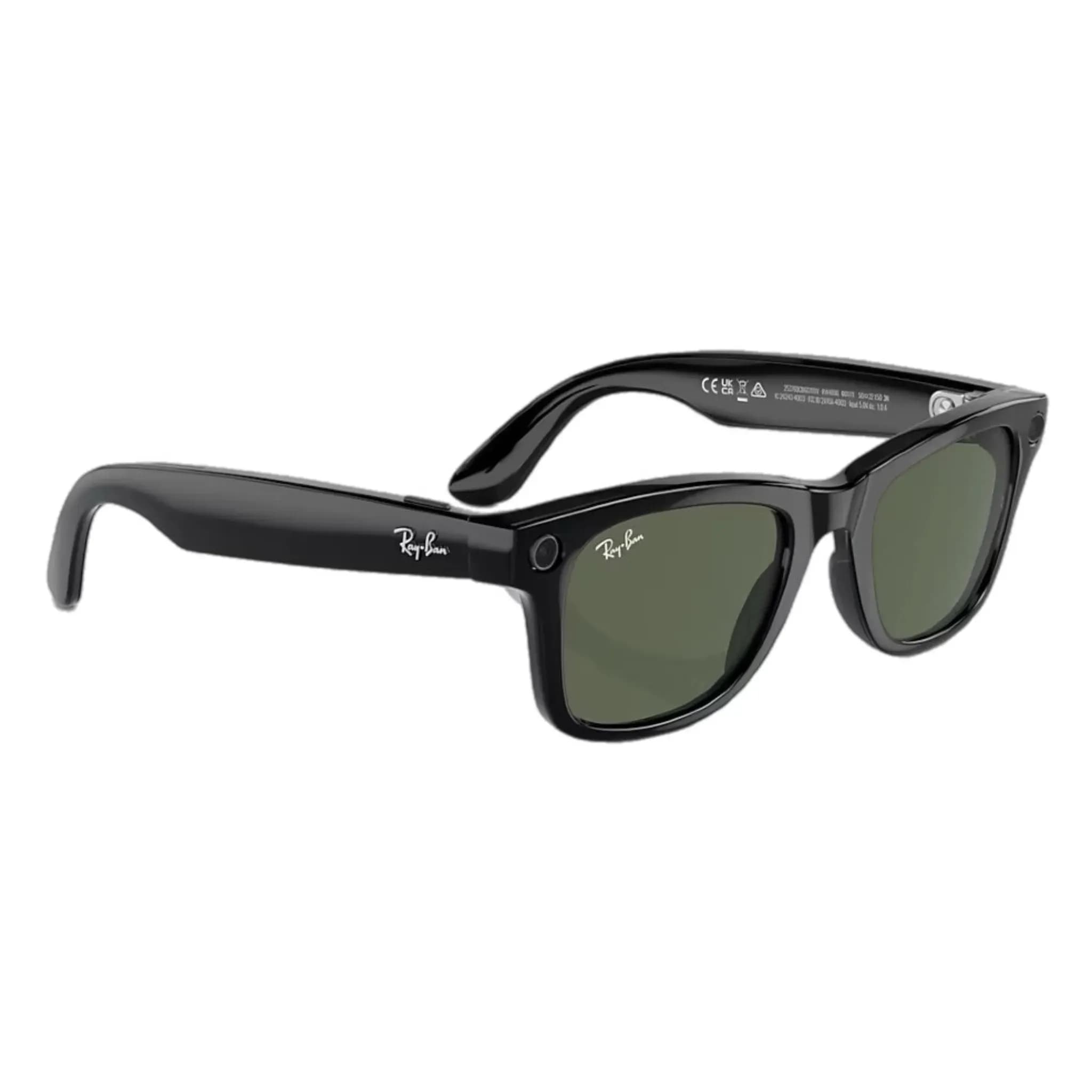 Умные очки Ray-Ban Meta Wayfarer RW4006 (Глянцевая чёрная оправа, линзы прозрачные), размер M