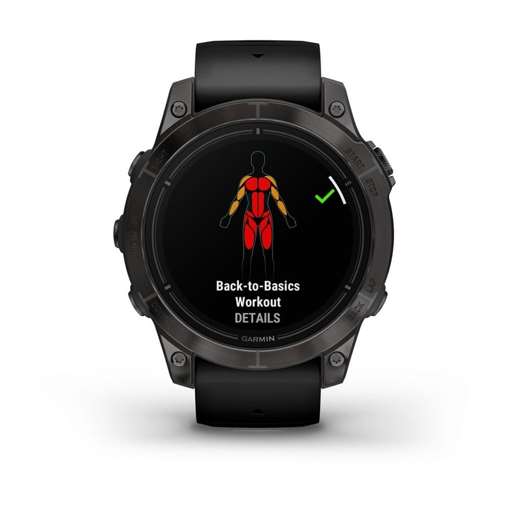 Смарт-часы Garmin Epix Pro (Gen 2) Sapphire Edition - 47 mm, Титановый, угольно-серый безель с DLC-покрытием, черный ремешок 10