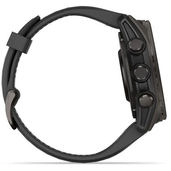 Смарт-часы Garmin Fenix 8 Amoled - 43 mm, Угольно-серый с DLC-покрытием, пепельно-серый силиконовый ремешок 6
