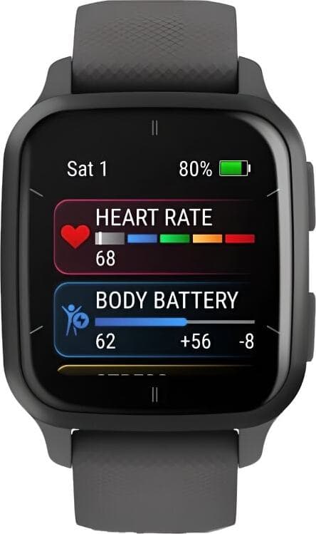 Смарт-часы Garmin Venu SQ 2 - 40 mm, Серый, серый алюминиевый безель, серый ремешок 2