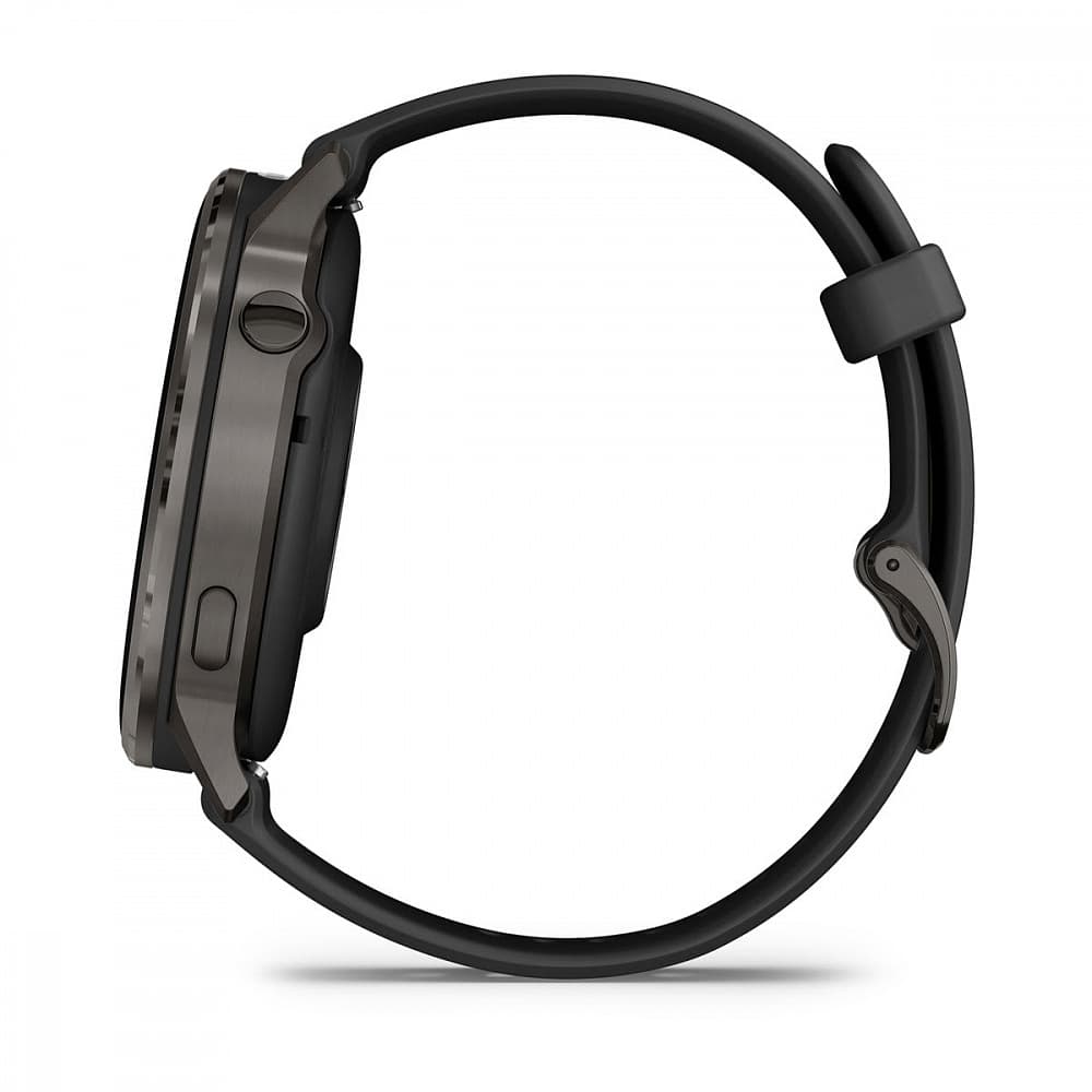 Смарт-часы Garmin Venu 4 - 45 mm, Темно-серый, черный силиконовый ремешок 8