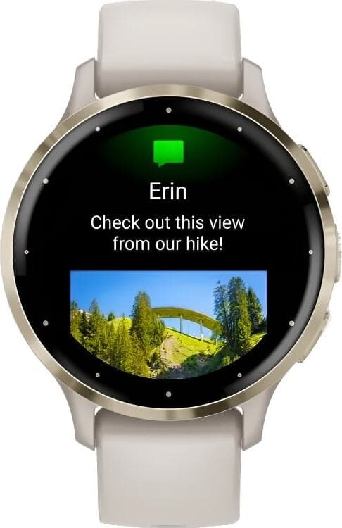Смарт-часы Garmin Venu 3S - 41 mm, цвета Слоновой кости с золотистым безелем, бежевый ремешок 4