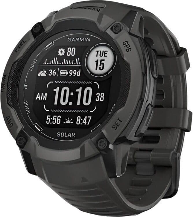 Смарт-часы Garmin Instinct 2X Solar Standard Edition - 50 mm, Черный