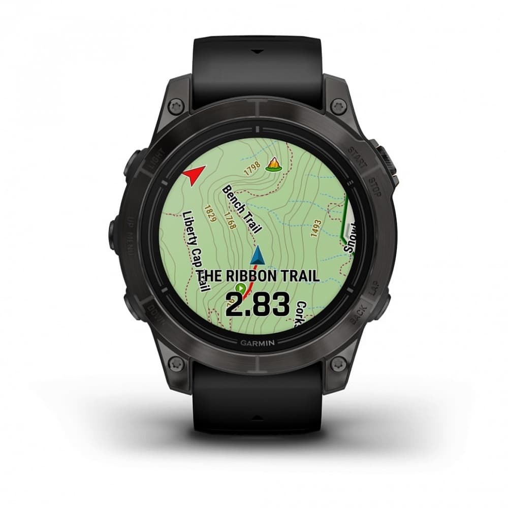 Смарт-часы Garmin Epix Pro (Gen 2) Sapphire Edition - 47 mm, Титановый, угольно-серый безель с DLC-покрытием, черный ремешок 7