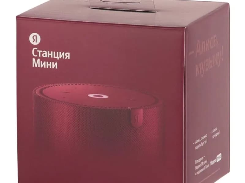 Умная колонка Яндекс Станция Мини 2 без часов, Красный гранат 5