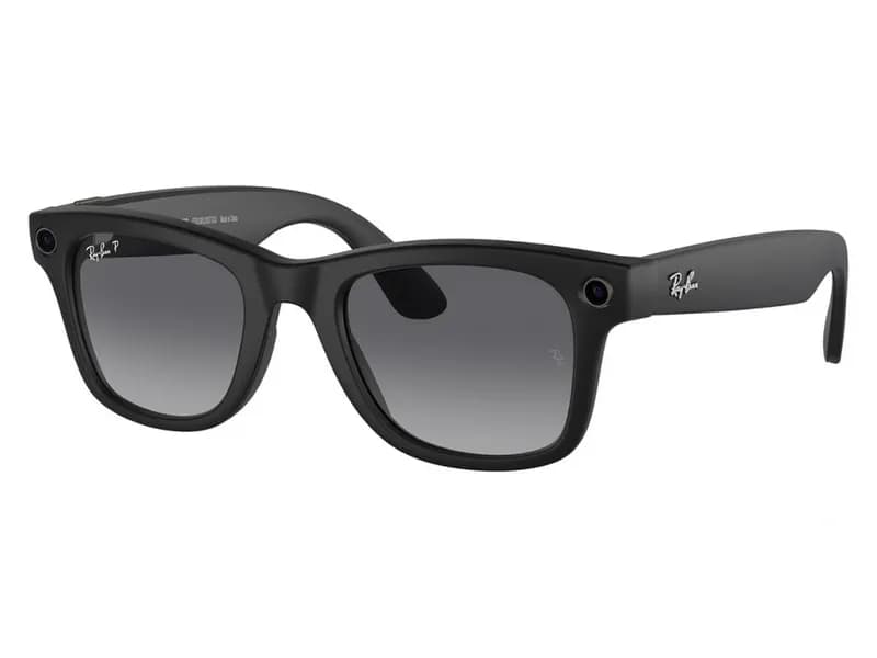 Умные очки Ray-Ban Meta Wayfarer RW4008 (Матовая чёрная оправа, линзы поляризованные графитовый градиент), размер L 2