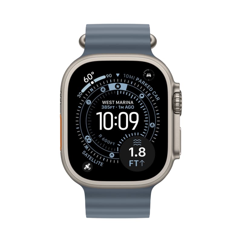 Умные часы Apple Watch Ultra 3 49 мм Natural Titanium Alpine Loop Голубой 3