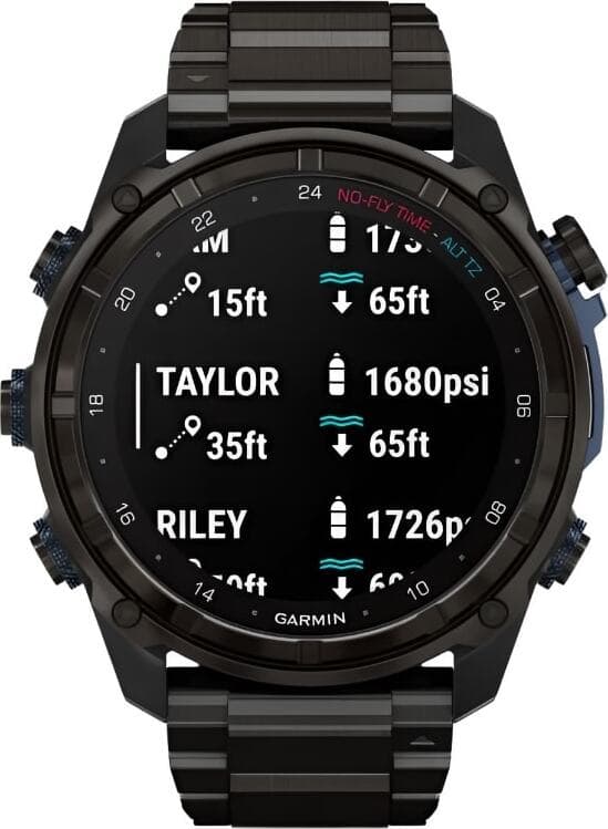 Смарт-часы Garmin Descent Mk3i - 51 mm, Титановый, угольно-серый безель с DLC-покрытием, титановый браслет 4