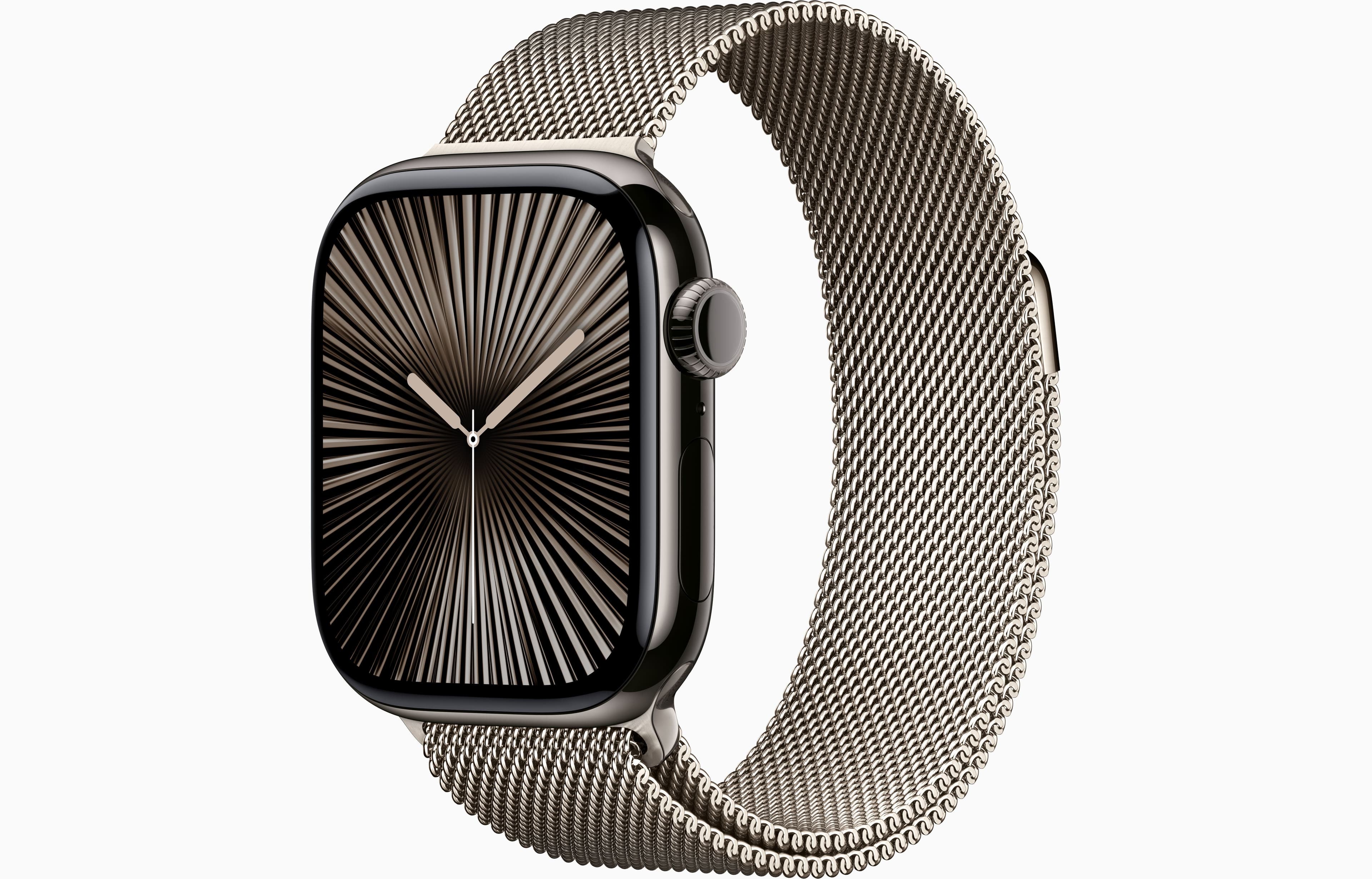 Смарт-часы Apple Watch S10 - 46 mm Титановый корпус | ремешок Milanese Loop | цвет Natural Titanium, S/M