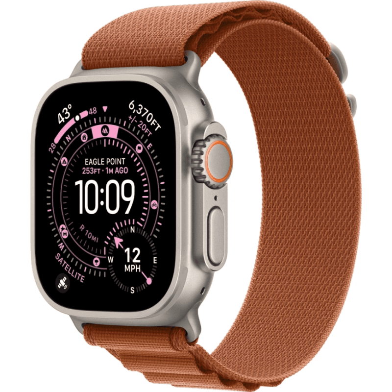 Смарт-часы Apple Watch Ultra 3 - 49 mm Natural Titanium case | ремешок Alpine Loop | Terra Cotta, S